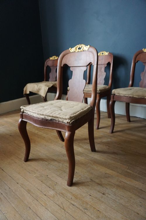 a set of four scandinavian or possibly russian salon chairs - CATEGORY: ANTIQUE CHAIRS - DATED 19TH CENTURY