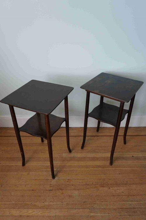 a pair of bentwood lamp tables by fischel - CATEGORY: ANTIQUE CABINETS - DATED EDWARDIAN