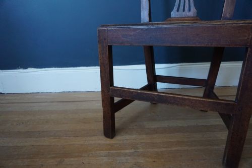 A LATE 18TH CENTURY COUNTRY ELM SIDE CHAIR PROBABLY SCOTTISH C1800 - ADDITIONAL PHOTO 2