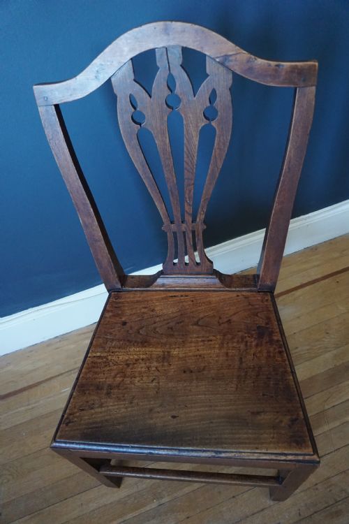 A LATE 18TH CENTURY COUNTRY ELM SIDE CHAIR PROBABLY SCOTTISH C1800 - ADDITIONAL PHOTO 1