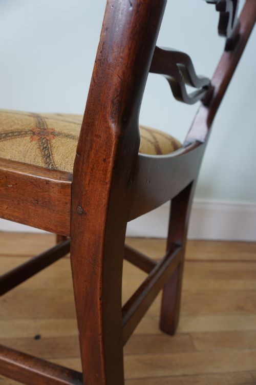 A FINE SCOTTISH GEORGE III MAHOGANY 'FIDDLEBACK' SIDE CHAIR BY WILLIAM HAMILTON C1770 - ADDITIONAL PHOTO 7