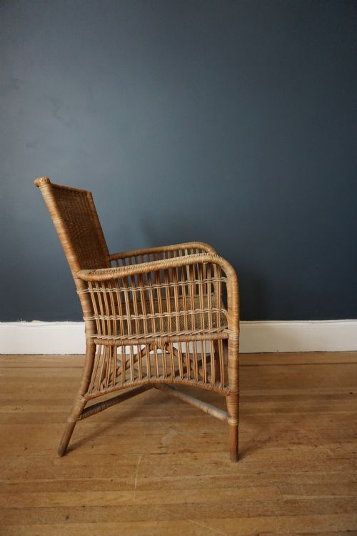 DRYAD LTD A WOVEN CANE ARMCHAIR C1920 - ADDITIONAL PHOTO 1