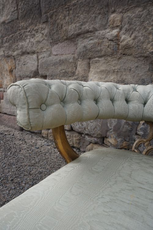 A VICTORIAN GILTWOOD TUB CHAIR BY HOLLAND SONS OF LONDON - ADDITIONAL PHOTO 2
