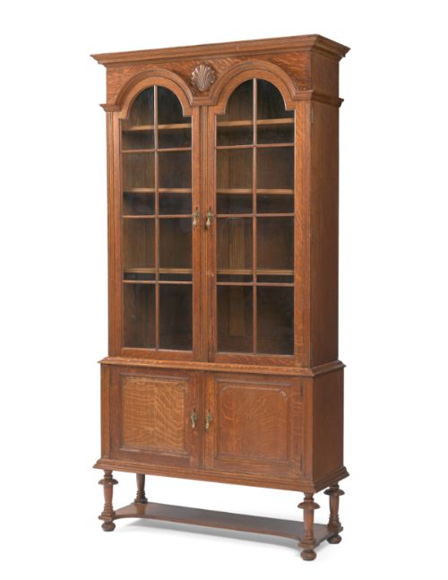 An Edwardian Oak Bookcase by Shapland and Petter in the Style of Edwin Lutyens
