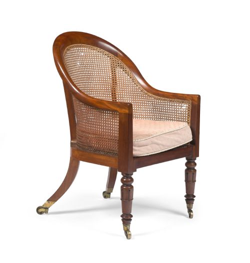 a regency mahogany 'curricle' library chair attributed to gillows c1820 - CATEGORY: ANTIQUE CHAIRS - DATED REGENCY