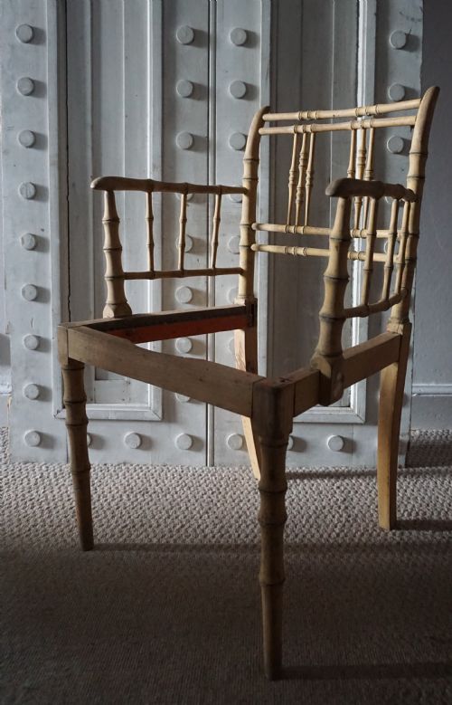a regency yellowpainted and simulated bamboo 'fancy chair' early 19th century - CATEGORY: ANTIQUE METAL - DATED REGENCY