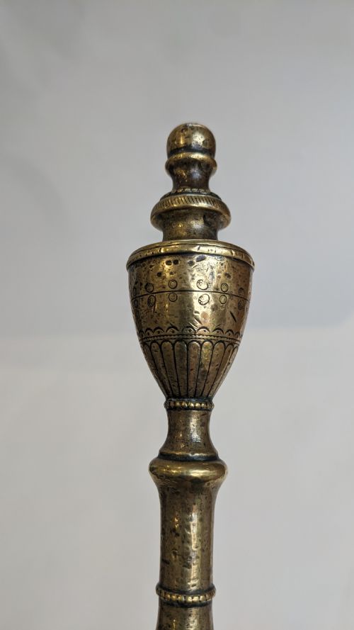A REMARKABLE GEORGE II GEORGE III ENGRAVED BRASS SHOVEL BY DAVID ROBERTSON KING'S SMITH EDINBURGH 1760'S - ADDITIONAL PHOTO 6
