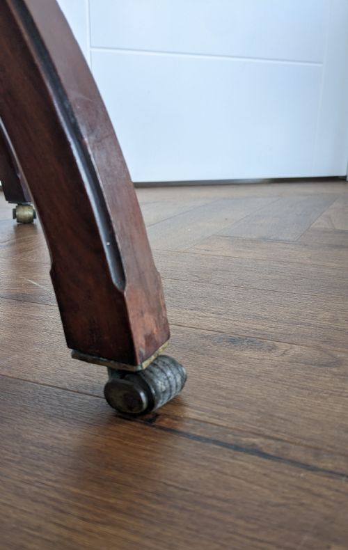 AN ARTICULATED MAHOGANY BABY STROLLER INTHE GEORGAIN STYLE - ADDITIONAL PHOTO 5