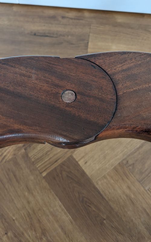 AN ARTICULATED MAHOGANY BABY STROLLER INTHE GEORGAIN STYLE - ADDITIONAL PHOTO 7