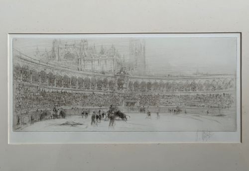 william walcott 18871943 the bullfight drypoint etching 1924 - CATEGORY: ANTIQUE ART - DATED 1920