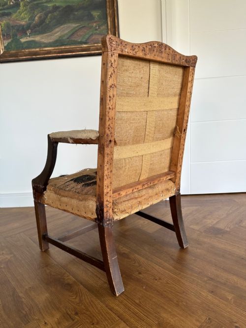 A GEORGE III WALNUT RAEBURN ARMCHAIR C1770 PROBABLY SCOTTISH - ADDITIONAL PHOTO 6