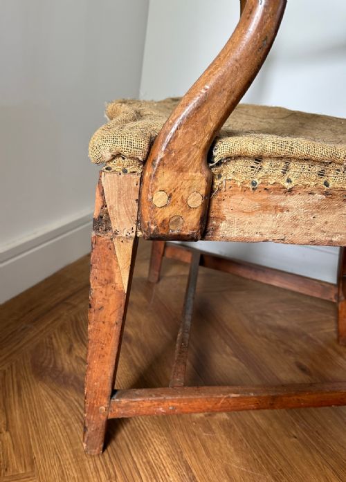 A SCOTTISH GEORGE III SOLID BIRCH ELBOW CHAIR C1790S - ADDITIONAL PHOTO 2