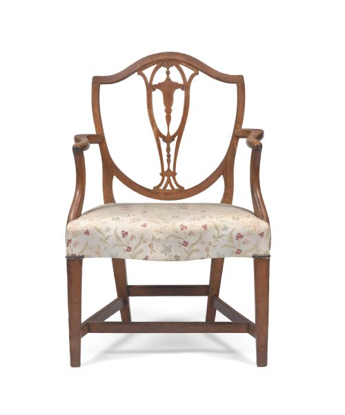 a scottish george iii solid birch elbow chair c1790s - CATEGORY: ANTIQUE CHAIRS - DATED GEORGIAN
