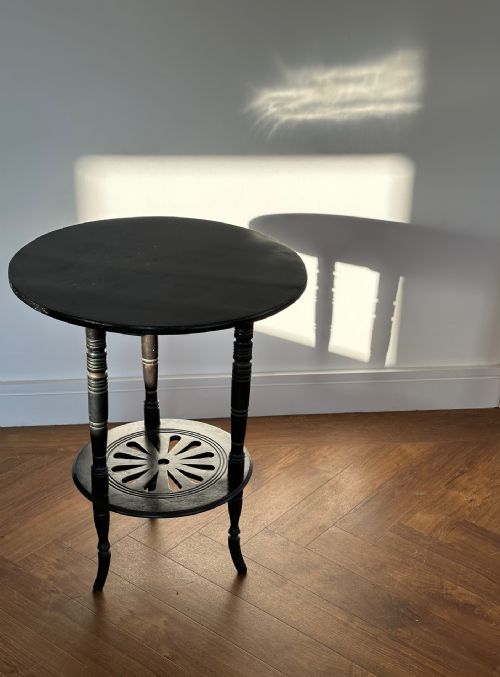 an anglojapanese lamp table in the style of ew godwin english 1870s - CATEGORY: ANTIQUE TABLES - DATED 19TH CENTURY