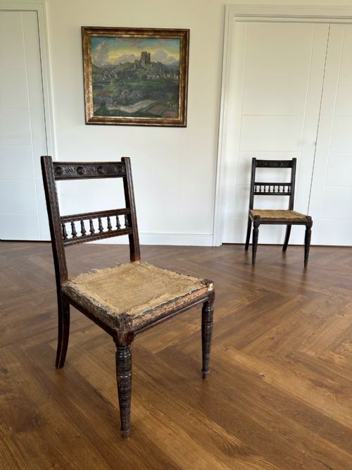 a pair of side chairs attributed to ew godwin london late 1860s - CATEGORY: ANTIQUE CHAIRS - DATED VICTORIAN