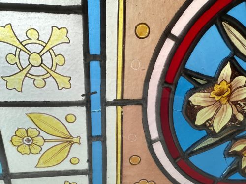ATTRIBUTED TO COTTIER CO A STAINED GLASS PANEL C1880 - ADDITIONAL PHOTO 4