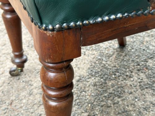 A PAIR WILLIAM IV MAHOGANY CURRICLE LIBRARY CHAIRS IN THE MANNER OF GILLOWS 1830S - ADDITIONAL PHOTO 5