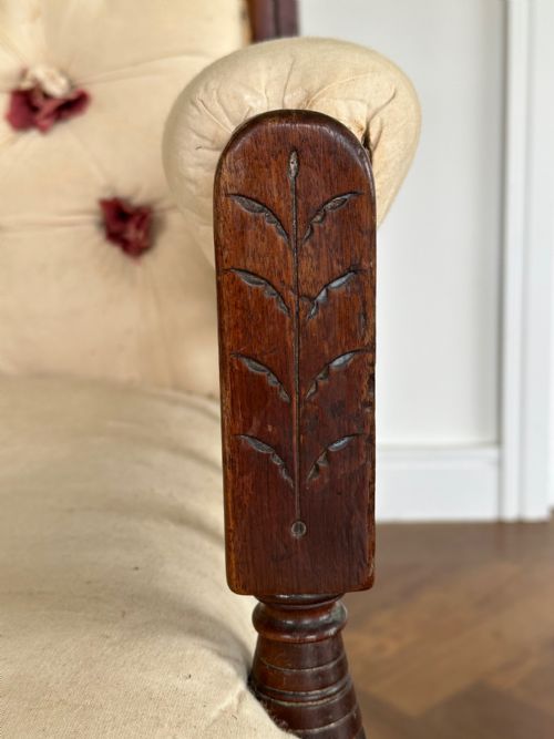 A LARGE MAHOGANY FRAMED ARMCHAIR IN THE STYLE OF CHRISTOPHER DRESSER 18341904 C1870S - ADDITIONAL PHOTO 9