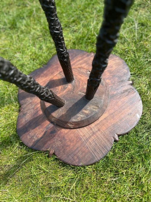 AN ANGLOINDIAN TEAK OCCASIONAL TABLE BOMBAY C1900 - ADDITIONAL PHOTO 1
