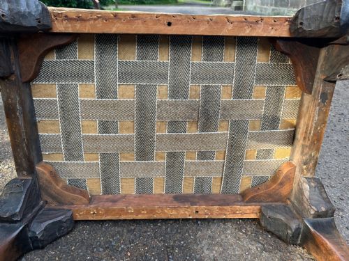 A GEORGE II STYLE WALNUT STOOL C1900 - ADDITIONAL PHOTO 2