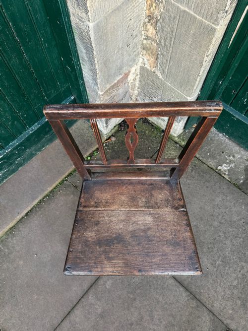 A SCOTTISH PAINTED ELM SIDE CHAIR EARLY 19TH CENTURY - ADDITIONAL PHOTO 3