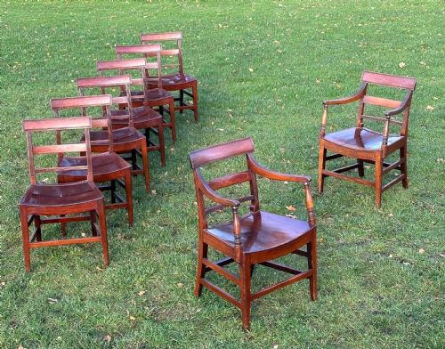 a set of eight george iii mahogany dining chairs c1810 - CATEGORY: ANTIQUE CHAIRS - DATED GEORGIAN