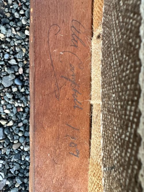 A FINE GEORGE III STYLE CARVED MAHOGANY ELBOW CHAIR SIGNED ALEX CAMPBELL 1907 - ADDITIONAL PHOTO 4