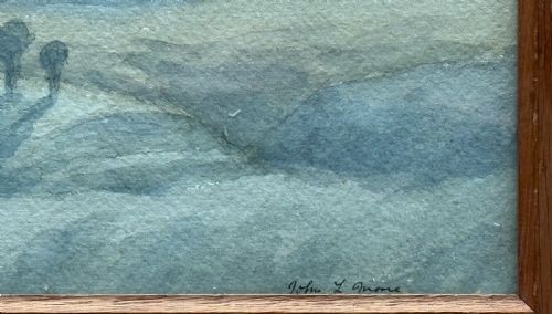 JOHN LYSAGHT MOORE NEW ZEALAND 18971965 'MOUNT EGMONT' WATERCOLOUR PAINTING - ADDITIONAL PHOTO 4