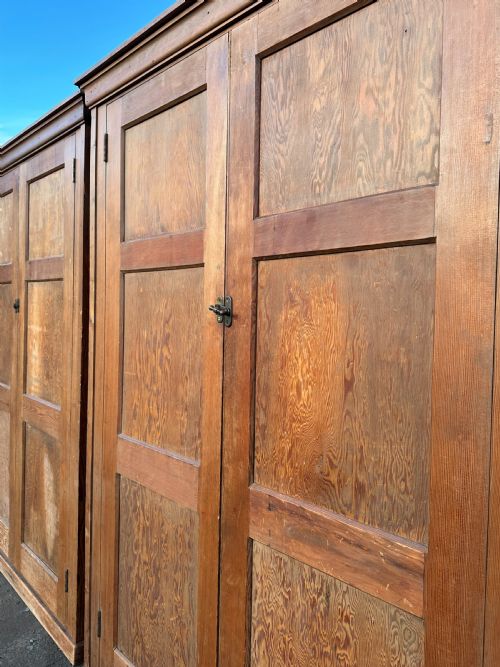 A PAIR OF PANELFRONTED PINE AND OREGON PINE CUPBOARDS LATE 19TH EARLY 20TH CENTURY - ADDITIONAL PHOTO 7