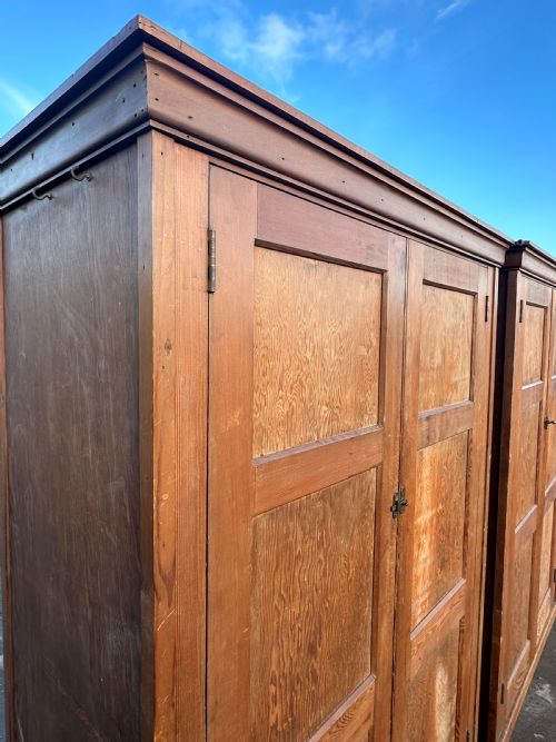 A PAIR OF PANELFRONTED PINE AND OREGON PINE CUPBOARDS LATE 19TH EARLY 20TH CENTURY - ADDITIONAL PHOTO 8