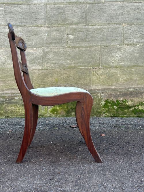 A SCOTTISH REGENCY CARVED MAHOGANY SIDE CHAIR IN THE GRECIAN TASTE EDINBURGH C1815 - ADDITIONAL PHOTO 2