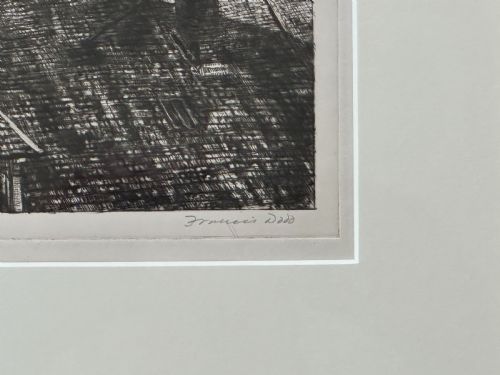 FRANCIS DODD RA RSW BRITISH 18741949 'AUXERRE' A DRYPOINT ETCHING - ADDITIONAL PHOTO 2