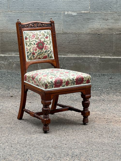 in the manner of bruce talbert 18381881 a carved walnut library chair 1870's - CATEGORY: ANTIQUE CHAIRS - DATED 19TH CENTURY