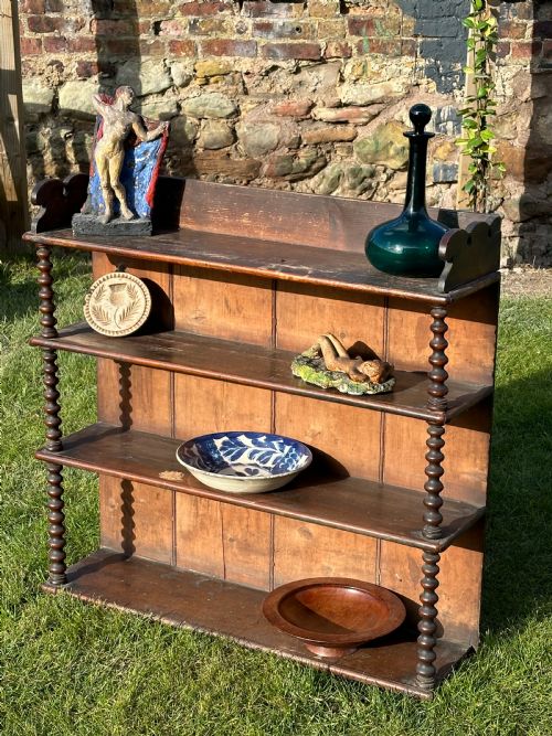 A CHARACTERFUL SET OF 19TH CENTURY VERNACULAR SHELVES - ADDITIONAL PHOTO 2