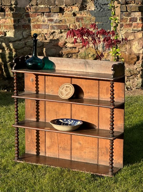 A CHARACTERFUL SET OF 19TH CENTURY VERNACULAR SHELVES - ADDITIONAL PHOTO 6