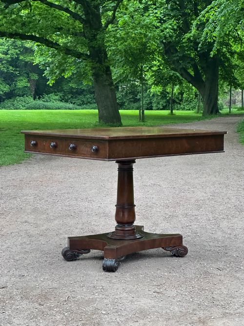 a rare scottish george iv sabicu library table in the manner of william trotter edinburgh c1820 - CATEGORY: ANTIQUE TABLES - DATED REGENCY