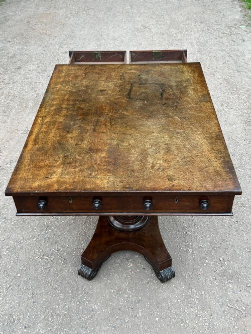 A RARE SCOTTISH GEORGE IV SABICU LIBRARY TABLE IN THE MANNER OF WILLIAM TROTTER EDINBURGH C1820 - ADDITIONAL PHOTO 13