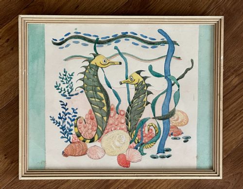 A SET OF THREE WATERCOLOUR PAINTINGS OF DESIGNS COMMISSIONED FOR A SWIMMING POOL IN NAIROBI 1930'S - ADDITIONAL PHOTO 5