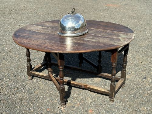 A LARGE CHARLES II OAK GATELEG TABLE POSSIBLY SCOTTISH FINAL QUARTER 17TH CENTURY - ADDITIONAL PHOTO 5