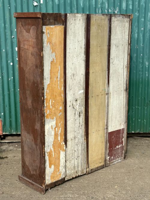 A SCOTTISH MID19TH CENTURY PAINTED PINE AUMRIE PRESS CUPBOARD - ADDITIONAL PHOTO 3