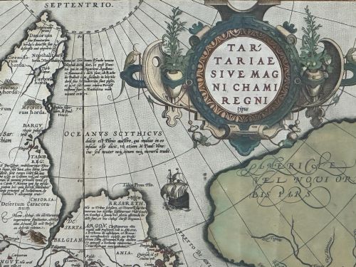 Abraham Ortelius (Flemish 1527-1598) a 16th Century Map of Tartaria, Published in Antwerp by Christophe Plantina, 1584