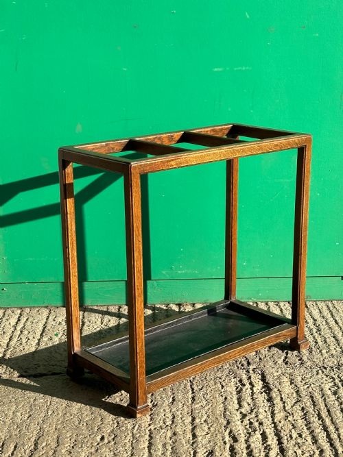 AN OAK STICK STAND WITH DETACHABLE LINER ATTRIBUTED TO WHYTOCK REID EDINBURGH 1920'S - ADDITIONAL PHOTO 4