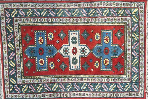 a handknotted kazak rug - CATEGORY: ANTIQUE RUGS - DATED 1940