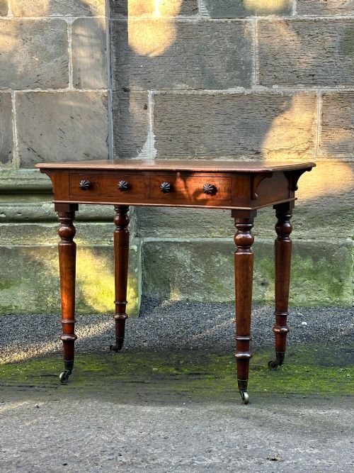 A GEORGE IV MAHOGANY LIBRARY OR WRITING TABLE ATTRIBUTED TO TAPREL STEPHEN HOLLAND C1830 - ADDITIONAL PHOTO 1