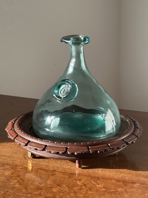 A VERY LARGE GEORGE IV COASTER FOR A WINE BOTTLE OR SHIPS DECANTER CARVED MAHOGANY ATTRIBUTED TO JAMES MEIN OF KELSO C1830 - ADDITIONAL PHOTO 2