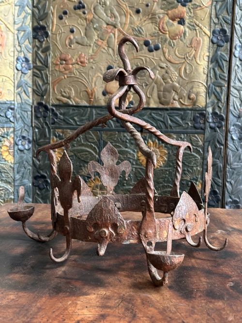 an 18th century wrought iron game crown - CATEGORY: ANTIQUE MISCELLANEOUS - DATED 18TH CENTURY