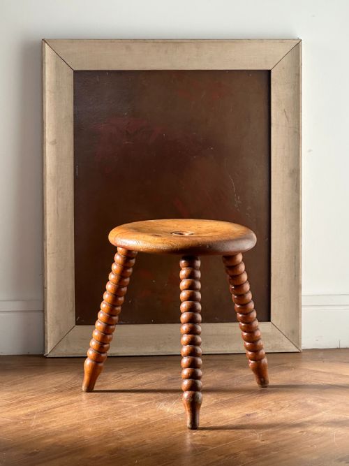 a scottish 19th century solid birch stool - CATEGORY: ANTIQUE STOOLS - DATED 19TH CENTURY