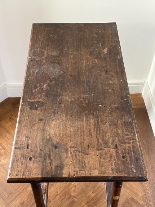 AN ART FURNITURE TABLE C1870 FROM AN ARTIST'S STUDIO - ADDITIONAL PHOTO 4