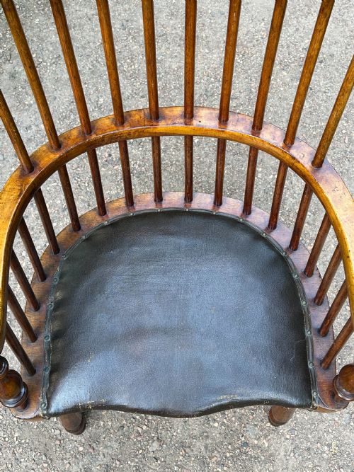 AN UNUSUAL LOWBACKED DARVEL CHAIR ATTRIBUTED TO HUGH SHIELDS AYRSHIRE LATE 19TH CENTURY - ADDITIONAL PHOTO 1