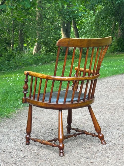 AN UNUSUAL LOWBACKED DARVEL CHAIR ATTRIBUTED TO HUGH SHIELDS AYRSHIRE LATE 19TH CENTURY - ADDITIONAL PHOTO 2